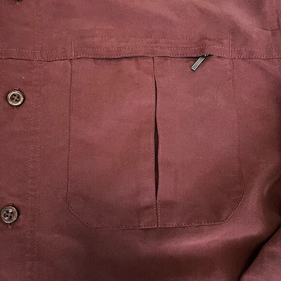 The North Face Men's Syncline Shirt Size Large Maroon Quick Dry Lightweight - Picture 4 of 6